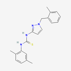 molecular formula C20H22N4S B4702023 N-(2,5-dimethylphenyl)-N'-[1-(2-methylbenzyl)-1H-pyrazol-3-yl]thiourea 
