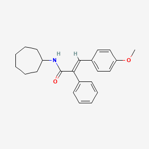 molecular formula C23H27NO2 B4702031 N-cycloheptyl-3-(4-methoxyphenyl)-2-phenylacrylamide 