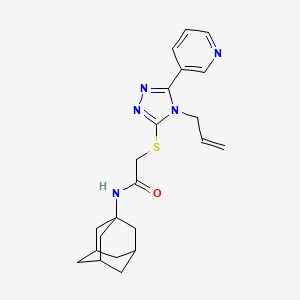 molecular formula C22H27N5OS B4702045 N-1-adamantyl-2-{[4-allyl-5-(3-pyridinyl)-4H-1,2,4-triazol-3-yl]thio}acetamide 