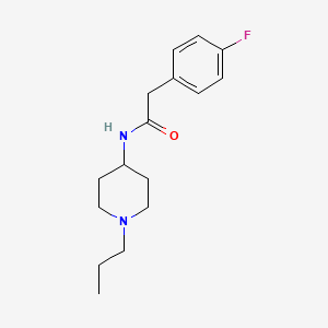 2-(4-fluorophenyl)-N-(1-propyl-4-piperidinyl)acetamide