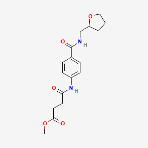 molecular formula C17H22N2O5 B4702114 methyl 4-oxo-4-[(4-{[(tetrahydro-2-furanylmethyl)amino]carbonyl}phenyl)amino]butanoate 