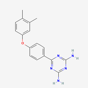 6-[4-(3,4-dimethylphenoxy)phenyl]-1,3,5-triazine-2,4-diamine