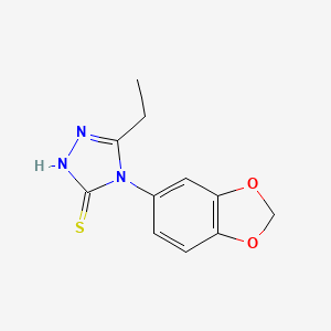 4-(1,3-benzodioxol-5-yl)-5-ethyl-4H-1,2,4-triazole-3-thiol