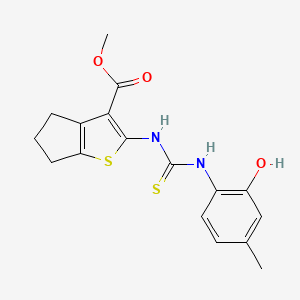 methyl 2-({[(2-hydroxy-4-methylphenyl)amino]carbonothioyl}amino)-5,6-dihydro-4H-cyclopenta[b]thiophene-3-carboxylate