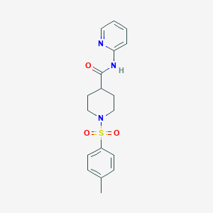 molecular formula C18H21N3O3S B4702178 1-[(4-methylphenyl)sulfonyl]-N-2-pyridinyl-4-piperidinecarboxamide 