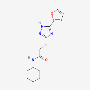 N-cyclohexyl-2-{[5-(2-furyl)-4H-1,2,4-triazol-3-yl]thio}acetamide