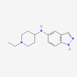 molecular formula C14H20N4 B4702196 N-(1-ethyl-4-piperidinyl)-1H-indazol-5-amine 