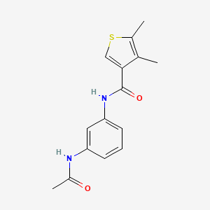 molecular formula C15H16N2O2S B4702201 N-[3-(acetylamino)phenyl]-4,5-dimethyl-3-thiophenecarboxamide 