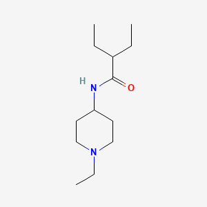 molecular formula C13H26N2O B4702206 2-ethyl-N-(1-ethyl-4-piperidinyl)butanamide 