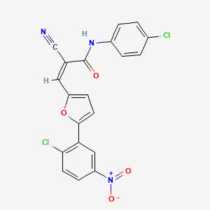 3-[5-(2-chloro-5-nitrophenyl)-2-furyl]-N-(4-chlorophenyl)-2-cyanoacrylamide