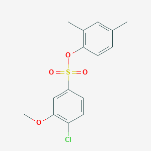 molecular formula C15H15ClO4S B4702233 2,4-dimethylphenyl 4-chloro-3-methoxybenzenesulfonate 