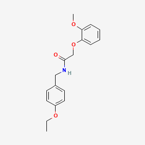 molecular formula C18H21NO4 B4702247 N-(4-ethoxybenzyl)-2-(2-methoxyphenoxy)acetamide 