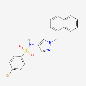 molecular formula C20H16BrN3O2S B4702276 4-bromo-N-[1-(1-naphthylmethyl)-1H-pyrazol-4-yl]benzenesulfonamide 