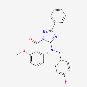 molecular formula C23H19FN4O2 B4702307 N-(4-fluorobenzyl)-1-(2-methoxybenzoyl)-3-phenyl-1H-1,2,4-triazol-5-amine 