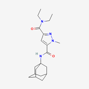 molecular formula C20H30N4O2 B4702319 N~5~-1-adamantyl-N~3~,N~3~-diethyl-1-methyl-1H-pyrazole-3,5-dicarboxamide 