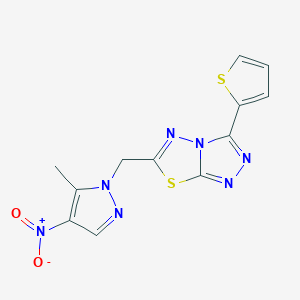 6-[(5-methyl-4-nitro-1H-pyrazol-1-yl)methyl]-3-(2-thienyl)[1,2,4]triazolo[3,4-b][1,3,4]thiadiazole