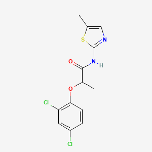 molecular formula C13H12Cl2N2O2S B4702344 2-(2,4-dichlorophenoxy)-N-(5-methyl-1,3-thiazol-2-yl)propanamide 