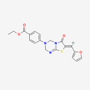 molecular formula C19H17N3O4S B4702361 ethyl 4-[7-(2-furylmethylene)-6-oxo-6,7-dihydro-2H-[1,3]thiazolo[3,2-a][1,3,5]triazin-3(4H)-yl]benzoate 