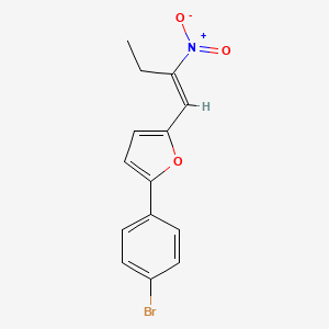 molecular formula C14H12BrNO3 B4702379 2-(4-bromophenyl)-5-(2-nitro-1-buten-1-yl)furan 
