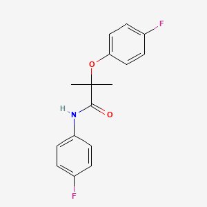 molecular formula C16H15F2NO2 B4702391 2-(4-fluorophenoxy)-N-(4-fluorophenyl)-2-methylpropanamide 