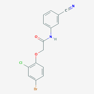 2-(4-bromo-2-chlorophenoxy)-N-(3-cyanophenyl)acetamide