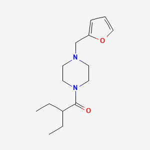 molecular formula C15H24N2O2 B4702406 1-(2-ethylbutanoyl)-4-(2-furylmethyl)piperazine 