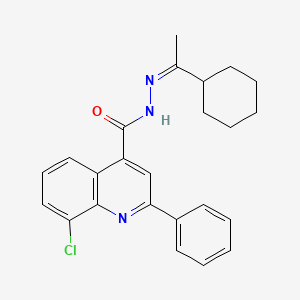 molecular formula C24H24ClN3O B4702460 8-chloro-N'-(1-cyclohexylethylidene)-2-phenyl-4-quinolinecarbohydrazide 