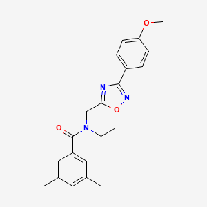 molecular formula C22H25N3O3 B4702471 N-isopropyl-N-{[3-(4-methoxyphenyl)-1,2,4-oxadiazol-5-yl]methyl}-3,5-dimethylbenzamide 
