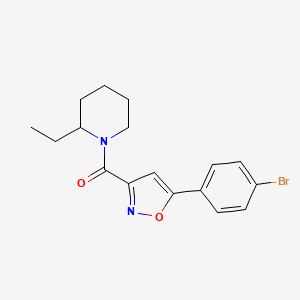 molecular formula C17H19BrN2O2 B4702479 1-{[5-(4-bromophenyl)-3-isoxazolyl]carbonyl}-2-ethylpiperidine 