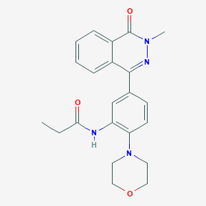 molecular formula C22H24N4O3 B4702489 N-[5-(3-methyl-4-oxo-3,4-dihydro-1-phthalazinyl)-2-(4-morpholinyl)phenyl]propanamide 