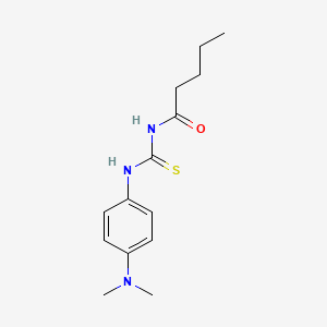 molecular formula C14H21N3OS B4702499 N-({[4-(dimethylamino)phenyl]amino}carbonothioyl)pentanamide 