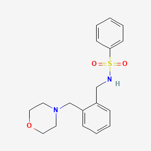 molecular formula C18H22N2O3S B4702508 N-[2-(4-morpholinylmethyl)benzyl]benzenesulfonamide 