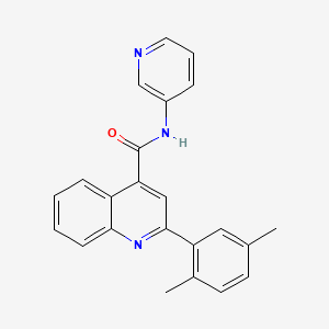molecular formula C23H19N3O B4702527 2-(2,5-dimethylphenyl)-N-3-pyridinyl-4-quinolinecarboxamide 