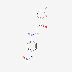 N-(4-{[3-(5-methyl-2-furyl)-3-oxo-1-propen-1-yl]amino}phenyl)acetamide