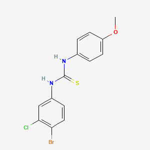 molecular formula C14H12BrClN2OS B4702565 N-(4-bromo-3-chlorophenyl)-N'-(4-methoxyphenyl)thiourea 
