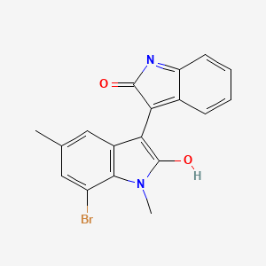 molecular formula C18H13BrN2O2 B4702579 7-bromo-1,5-dimethyl-3,3'-biindole-2,2'(1H,1'H)-dione 