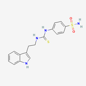 molecular formula C17H18N4O2S2 B4702587 4-[({[2-(1H-indol-3-yl)ethyl]amino}carbonothioyl)amino]benzenesulfonamide 