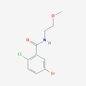 molecular formula C10H11BrClNO2 B4702613 5-bromo-2-chloro-N-(2-methoxyethyl)benzamide 