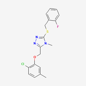 3-[(2-chloro-5-methylphenoxy)methyl]-5-[(2-fluorobenzyl)thio]-4-methyl-4H-1,2,4-triazole