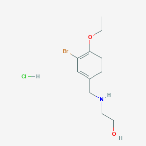 molecular formula C11H17BrClNO2 B4702681 2-[(3-bromo-4-ethoxybenzyl)amino]ethanol hydrochloride 