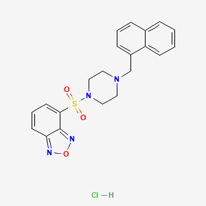 molecular formula C21H21ClN4O3S B4702689 4-{[4-(1-naphthylmethyl)-1-piperazinyl]sulfonyl}-2,1,3-benzoxadiazole hydrochloride 