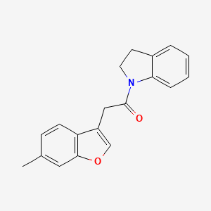 molecular formula C19H17NO2 B4702699 1-[(6-methyl-1-benzofuran-3-yl)acetyl]indoline 