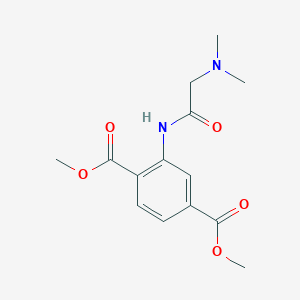 molecular formula C14H18N2O5 B4702709 dimethyl 2-[(N,N-dimethylglycyl)amino]terephthalate 