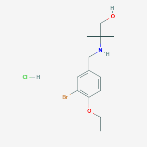 molecular formula C13H21BrClNO2 B4702711 2-[(3-bromo-4-ethoxybenzyl)amino]-2-methylpropan-1-ol hydrochloride 