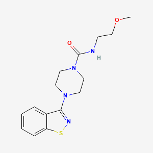 molecular formula C15H20N4O2S B4702723 4-(1,2-benzisothiazol-3-yl)-N-(2-methoxyethyl)-1-piperazinecarboxamide 