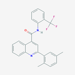 molecular formula C25H19F3N2O B4702794 2-(2,5-dimethylphenyl)-N-[2-(trifluoromethyl)phenyl]-4-quinolinecarboxamide 