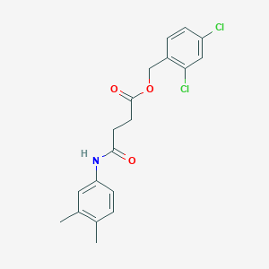 molecular formula C19H19Cl2NO3 B4702796 2,4-dichlorobenzyl 4-[(3,4-dimethylphenyl)amino]-4-oxobutanoate 