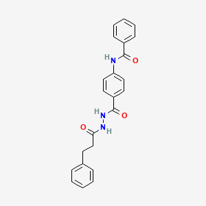 molecular formula C23H21N3O3 B4702807 N-(4-{[2-(3-phenylpropanoyl)hydrazino]carbonyl}phenyl)benzamide 