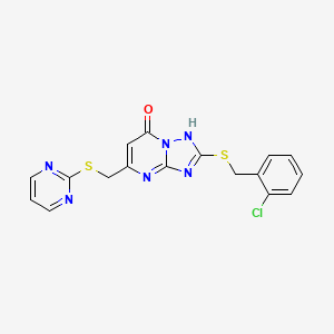 2-[(2-chlorobenzyl)thio]-5-[(2-pyrimidinylthio)methyl][1,2,4]triazolo[1,5-a]pyrimidin-7(4H)-one