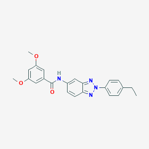 molecular formula C23H22N4O3 B470282 N-[2-(4-ethylphenyl)-2H-benzotriazol-5-yl]-3,5-dimethoxybenzamide CAS No. 371202-39-0